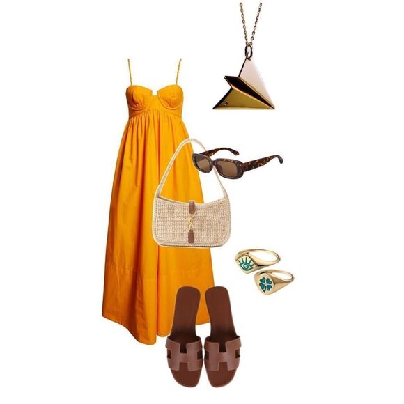 FARM Rio Women's Bright Orange Sleeveless Bustier Cotton Maxi Dress XS NWOT - Picture 4 of 12